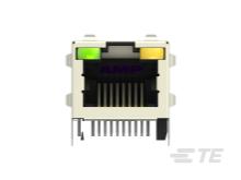 Te Connectivity Western Mounted Socket - Suitable For Modular Connector, Rj45 Socket, 1 X 1 (port), 8p8c, Cat5